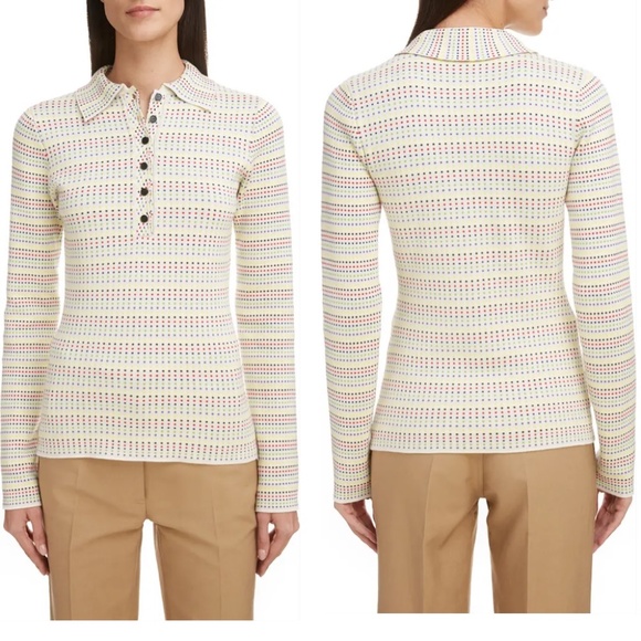 Victoria beckham polka dot polo sweater top FINAL PRICE NO OFFERS CONSIDERED - Picture 1 of 11